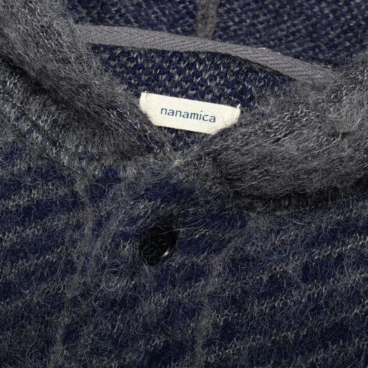 Womens Mohair Hooded Shirt Jacket