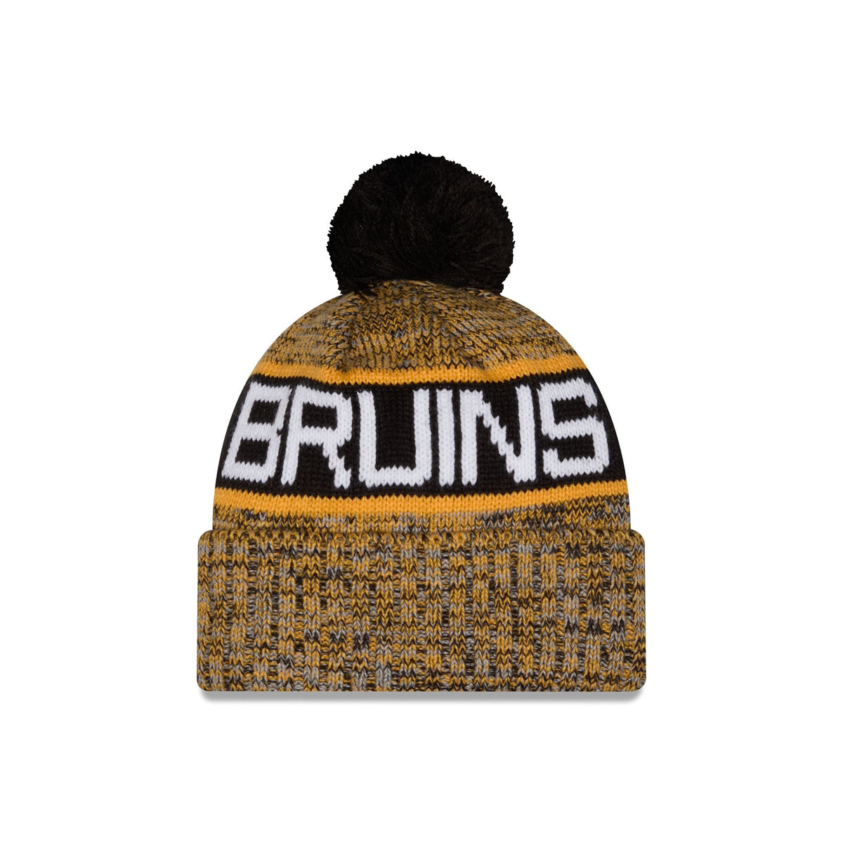 Boston Bruins Tri Color Pom Knit Hat