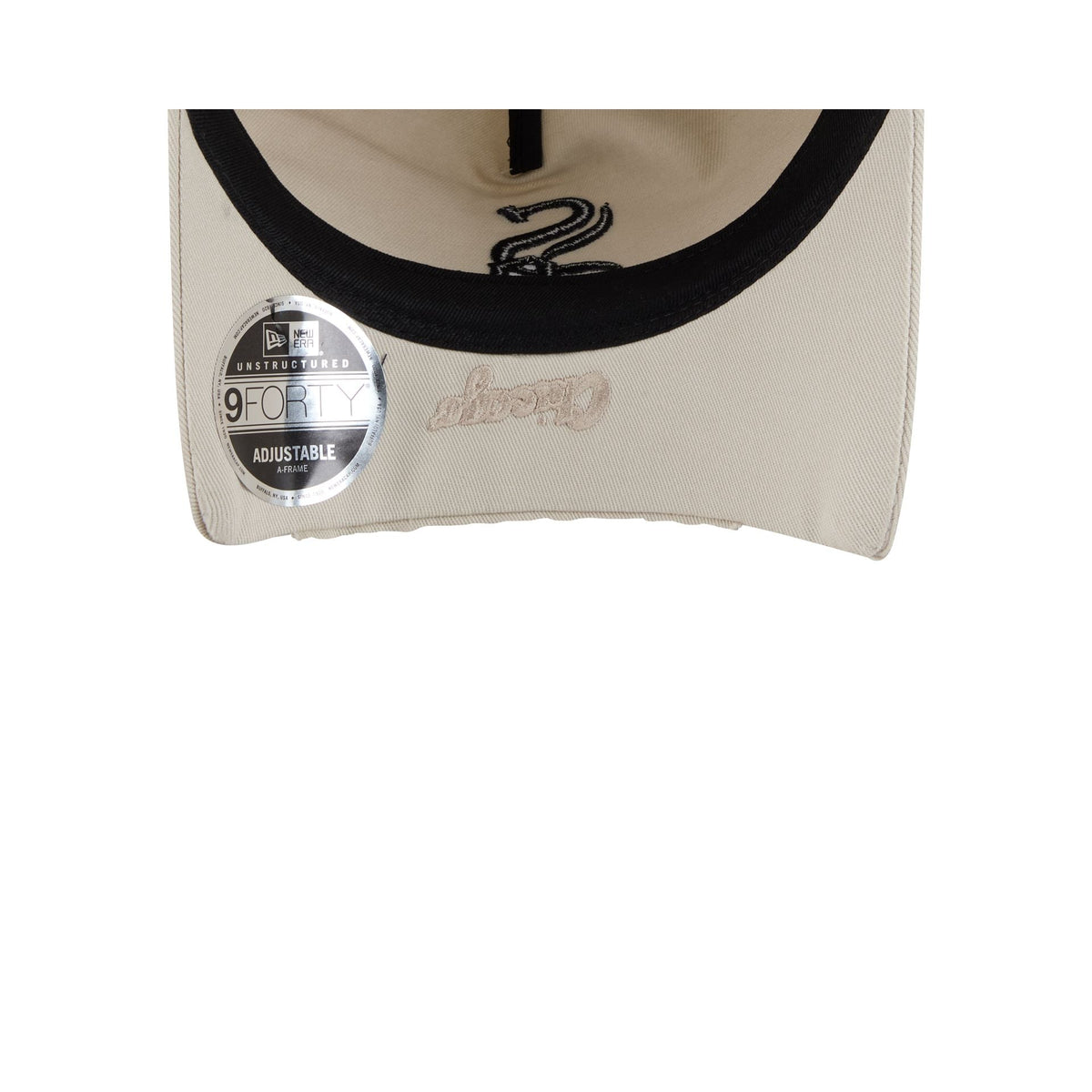 Chicago White Sox Stone 9FORTY A-Frame Unstructured Cut-Off Visor Snapback Hat