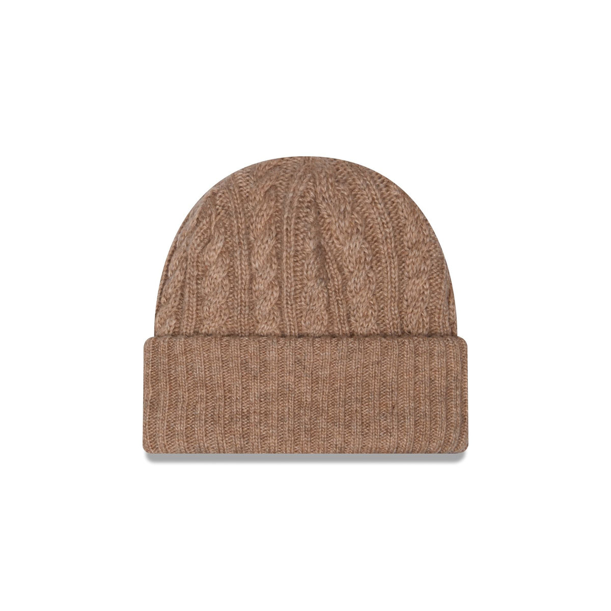 New Era Cap Woolen Khaki Cable Knit Beanie Hat