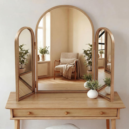 Trifold Vanity Mirrors 3 Way, 30 x 37 in