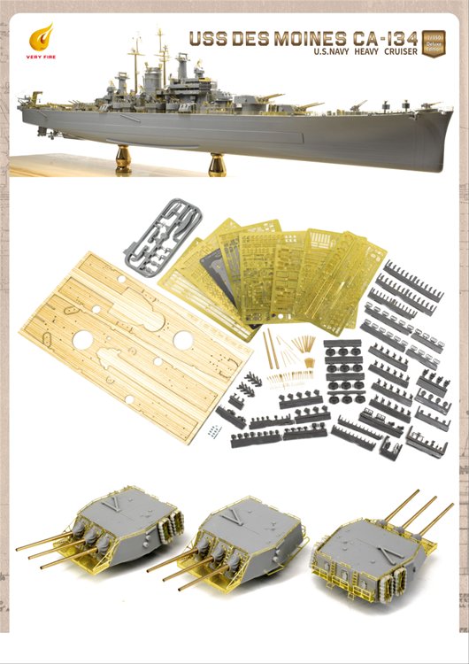Very Fire - 1/350 USS Des Moines Battleship DX Ver. Model Kit
