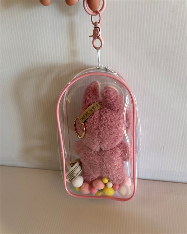 Labubu - Transparent Doll Bag Black