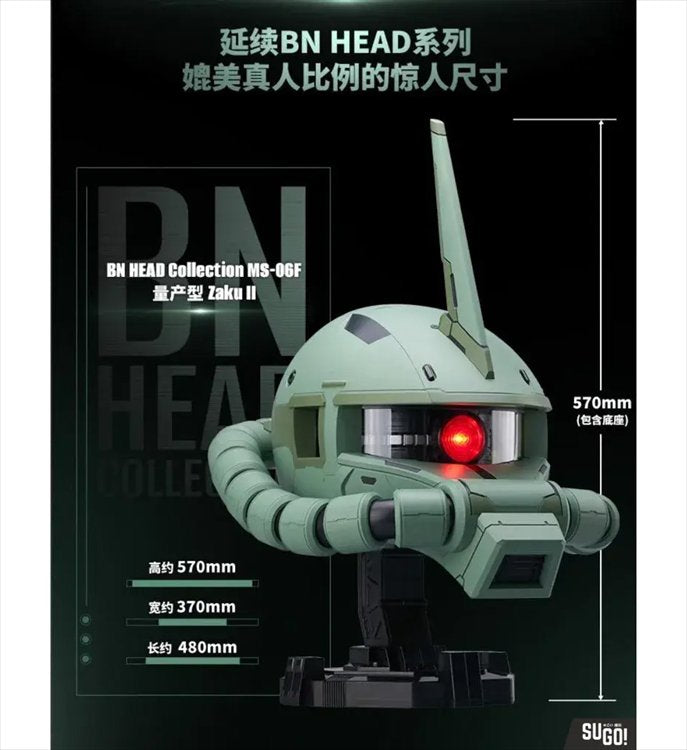 Gundam - Zaku II MS-06F BNESH Head Collection