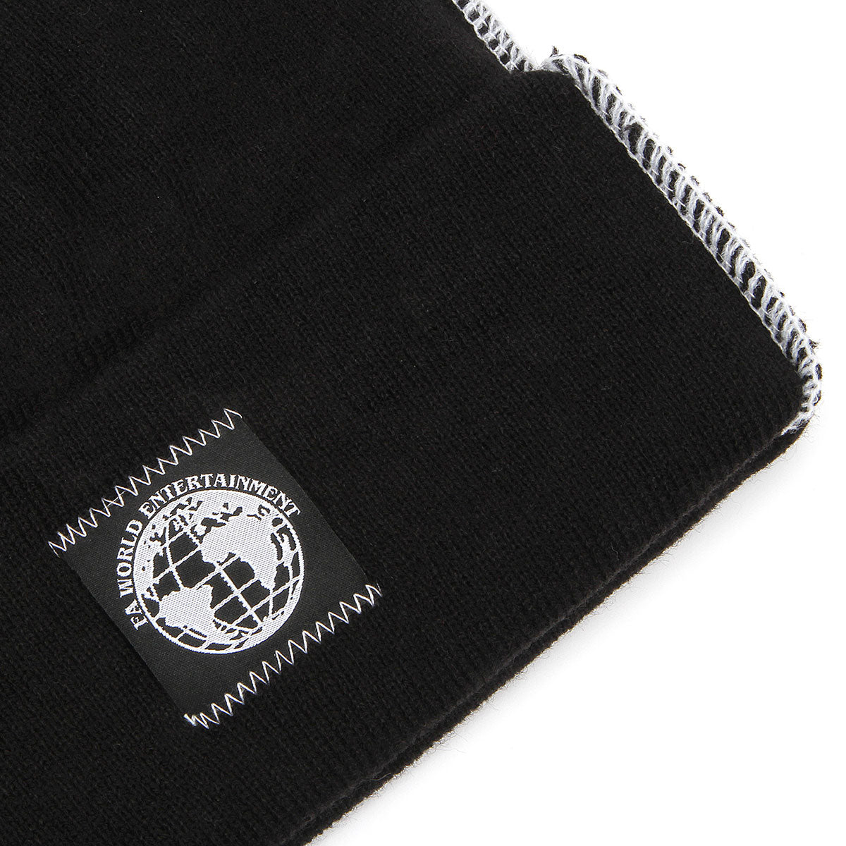 FA World Contrast Stitch Cuff Beanie