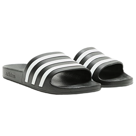 Adidas Men's Adilette Aqua Slides Shoes - Core Black / Cloud White / Core Black