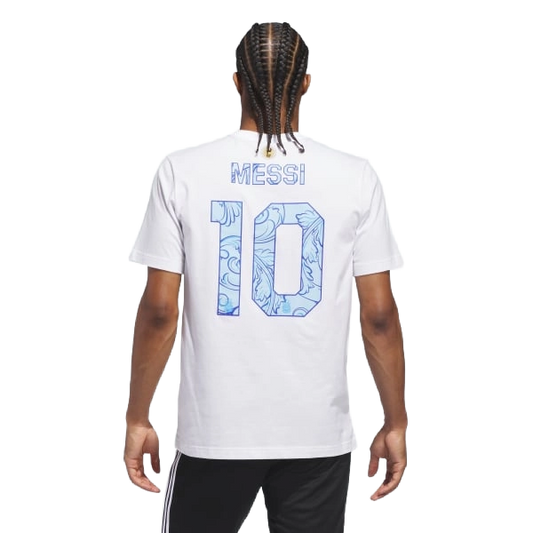 Adidas Men's M Messi N&N Away Graphic Tee Apparel - White