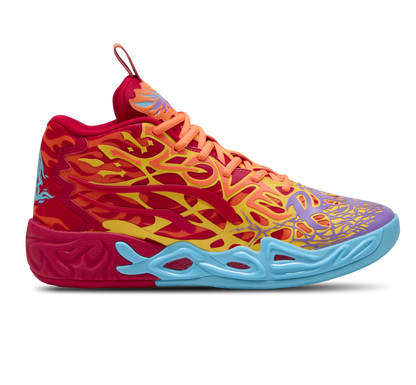Puma Men's Mb.04 Shoes - Red / Orange Glow / Fluorescent Orange / Purple Glimmer