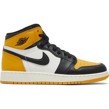 Nike Kids' Jordan 1 Retro High OG Shoes - Taxi Yellow / Black Sail