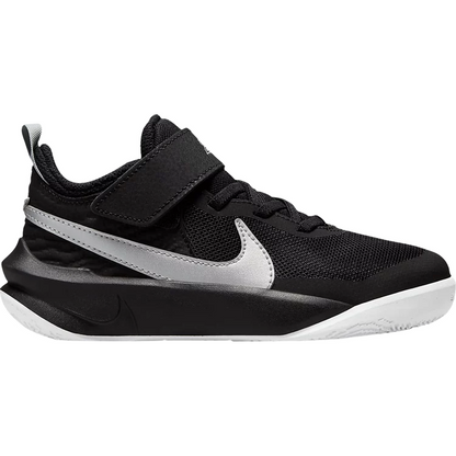Nike Kids' Team Hustle D 10 Shoes - Black / Metallic Silver / Volt / White