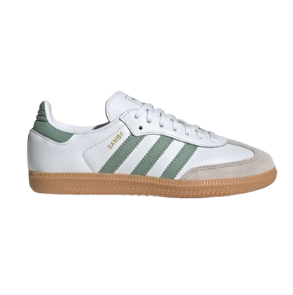 Adidas Kids' Samba Og Shoes - Cloud White / Silver / Green