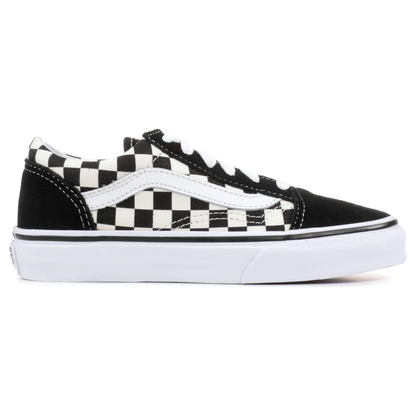 Vans Kids' Check Old Skool Shoes - Black / White