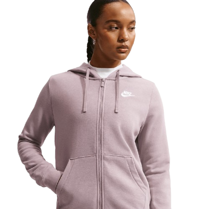 Nike Women's Sportswear Club Fleece Full-Zip Hoodie Apparel - Rose