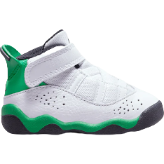 Kids' Jordan 6 Rings TD Shoes - White / Black / Lucky Green