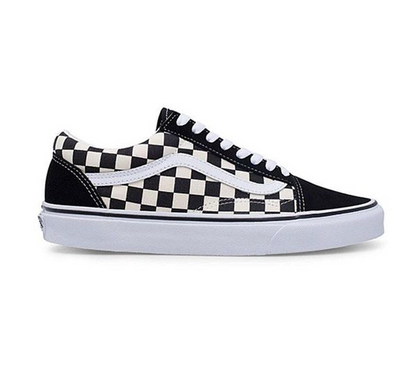 Vans Unisex's Old Skool Shoes - Primary Check Black / White