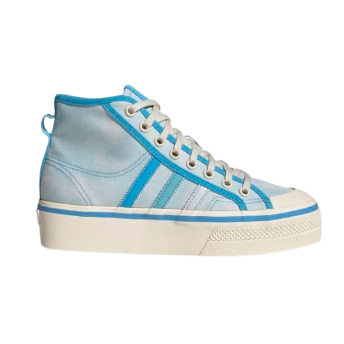 Adidas Women's Nizza Platform Mid Shoes - Almost Blue / Pantone / Wonder White