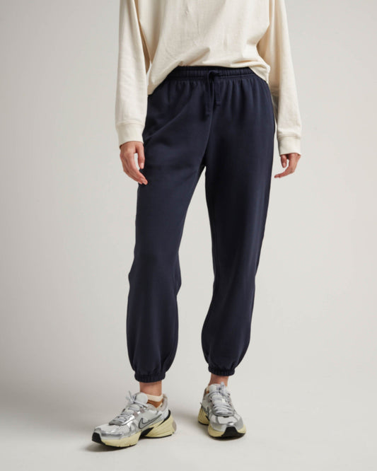 Womens Recycled Fleece Classic Sweatpant - Recycled Fleece - Blue Nights