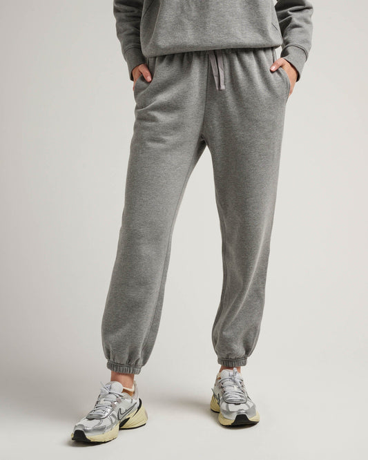 Womens Recycled Fleece Classic Sweatpant - Recycled Fleece - Heather Grey