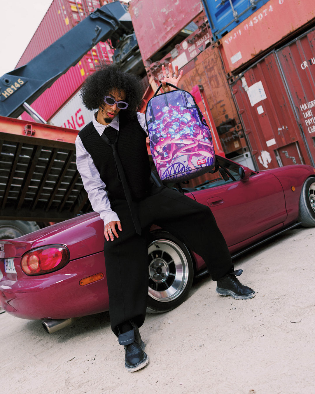 Sprayground Pink Panther Diamond Heist Backpack Bag