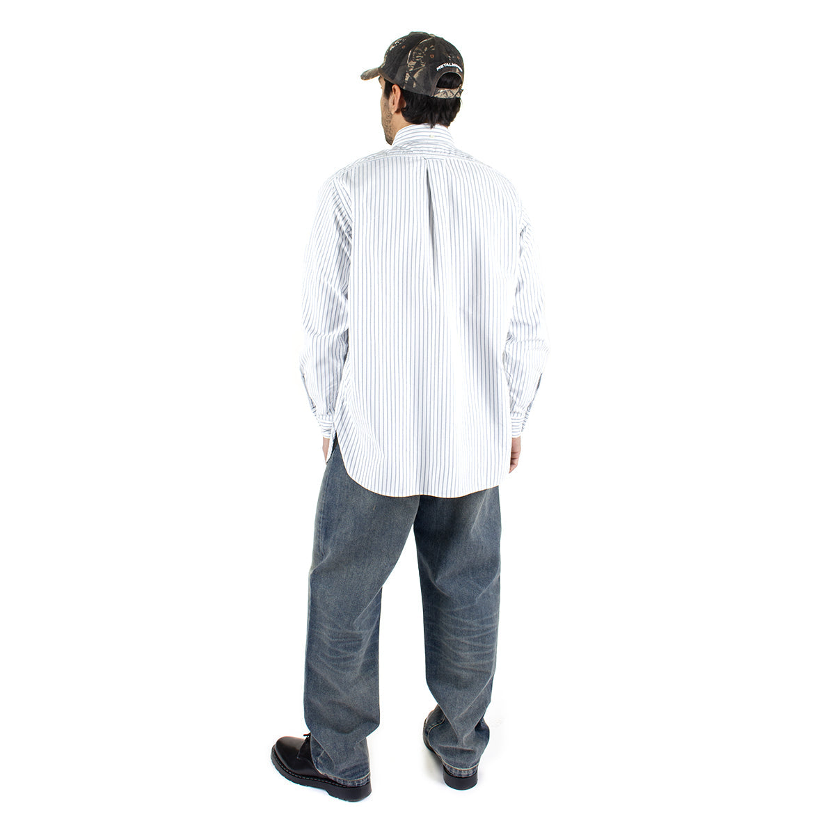 Button Down L/S Striped Wind Shirt