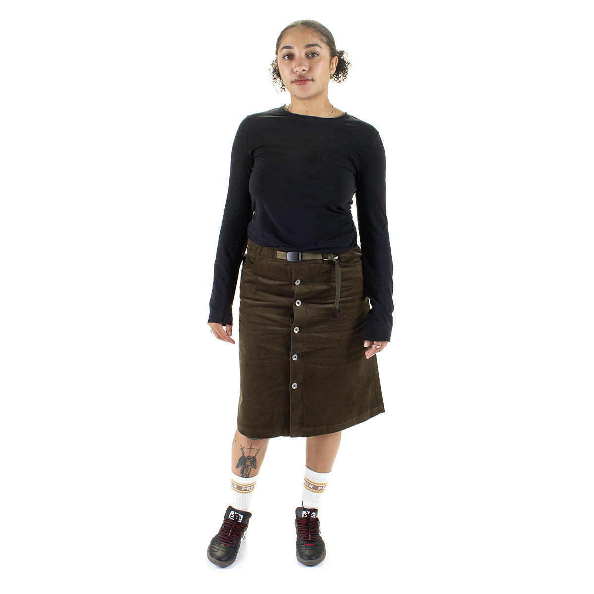 Women's Buttoned Down Midi Skirt