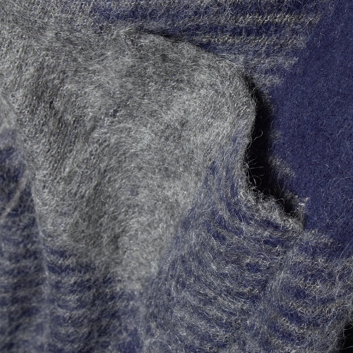Womens Mohair Hooded Shirt Jacket