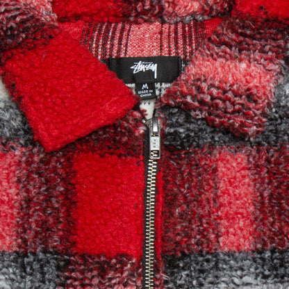 Shadow Plaid Sherpa Zip Shirt