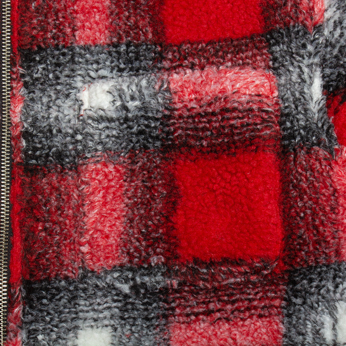 Shadow Plaid Sherpa Zip Shirt