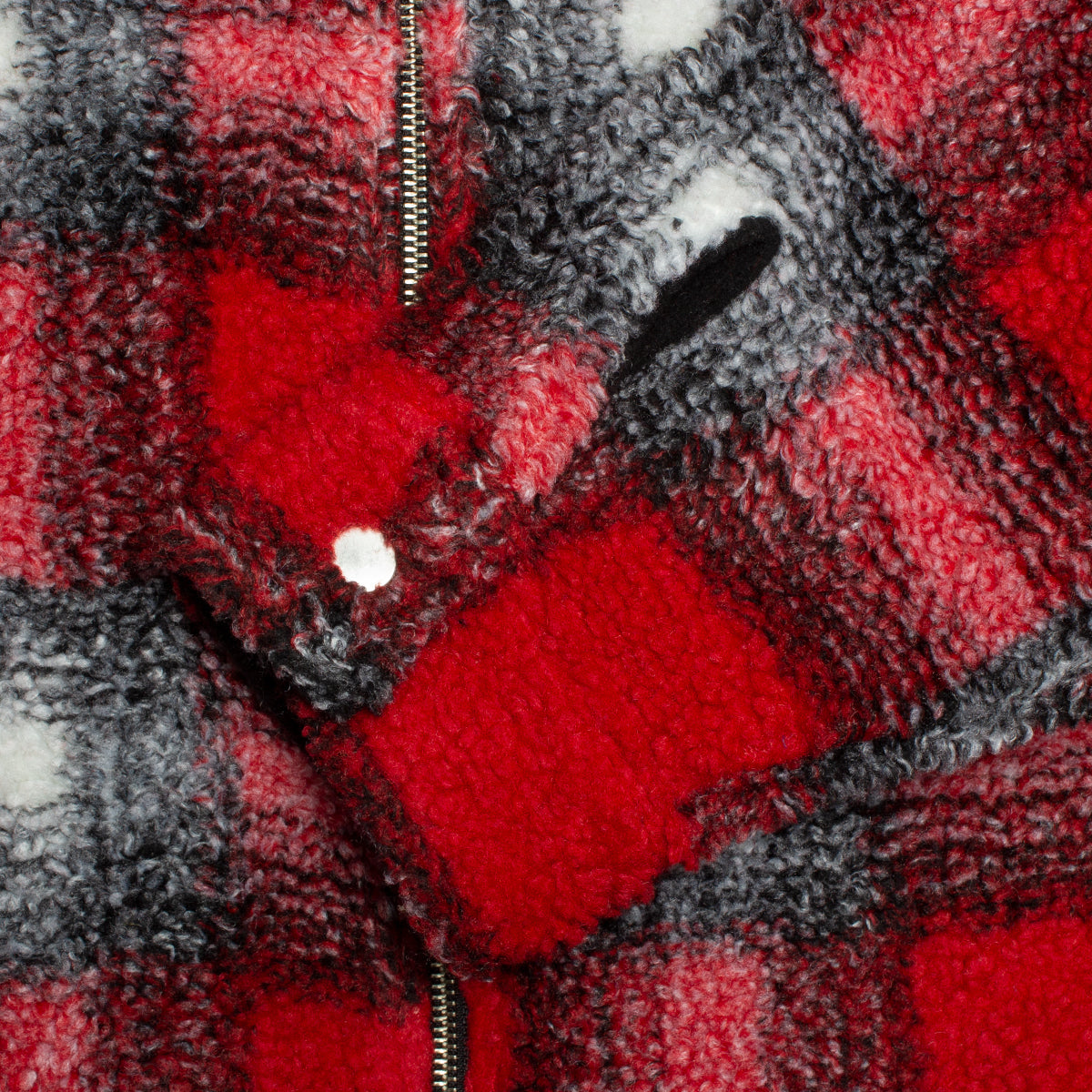 Shadow Plaid Sherpa Zip Shirt