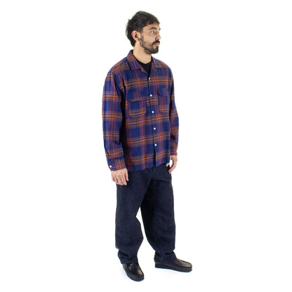 Vincent Nep Herringbone Plaid Shirt