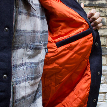Sad Pencil Wool Varsity Jacket