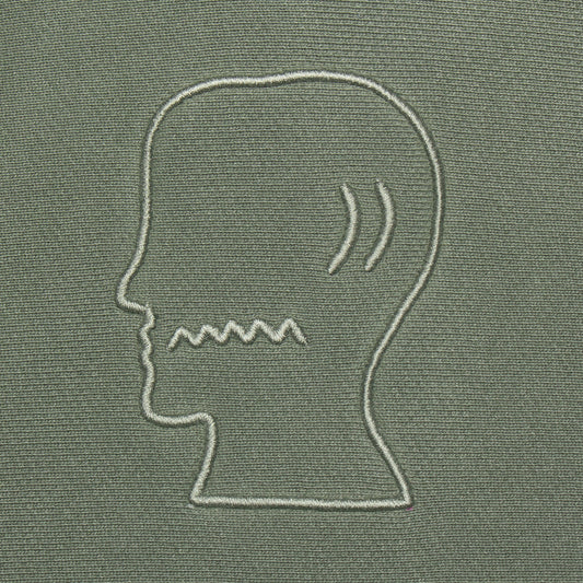 3D Embroidered Logohead Garment Dyed Hoodie