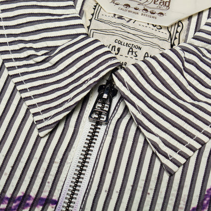 Angel Striped Half-Zip Work Shirt