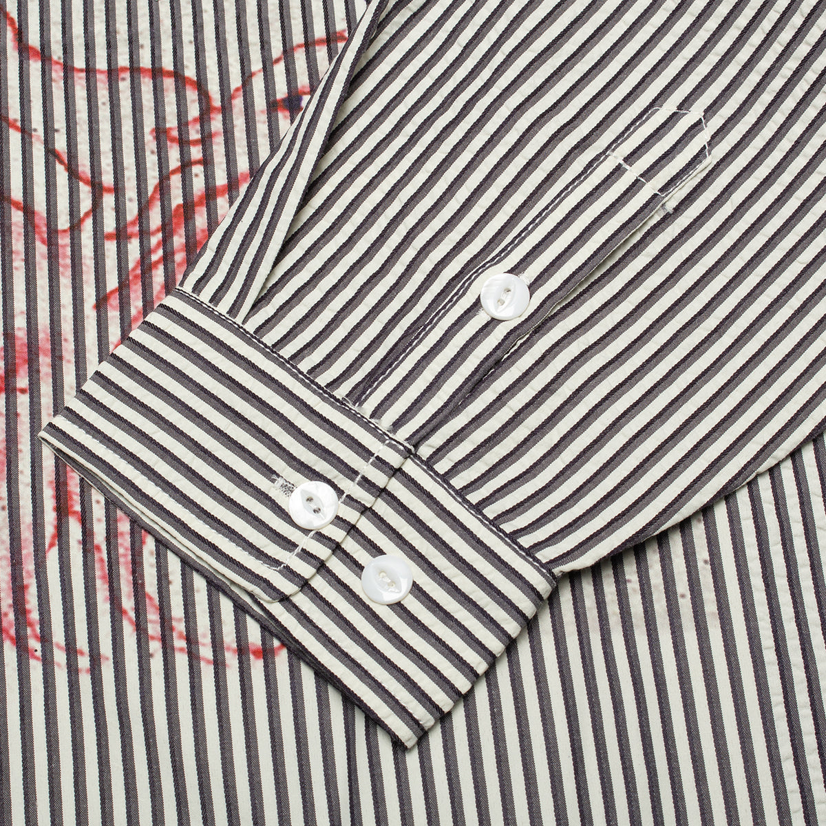 Angel Striped Half-Zip Work Shirt