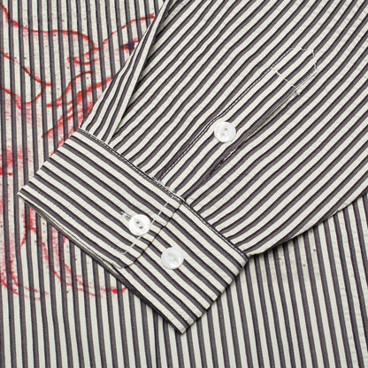 Angel Striped Half-Zip Work Shirt