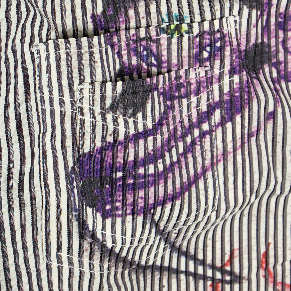 Angel Striped Half-Zip Work Shirt