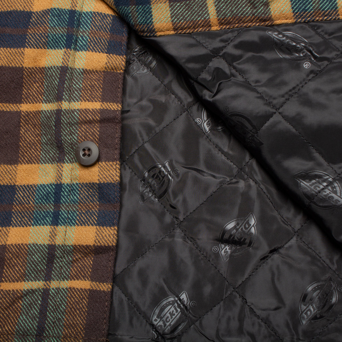 Flannel Quilted Lined Shirt Jacket
