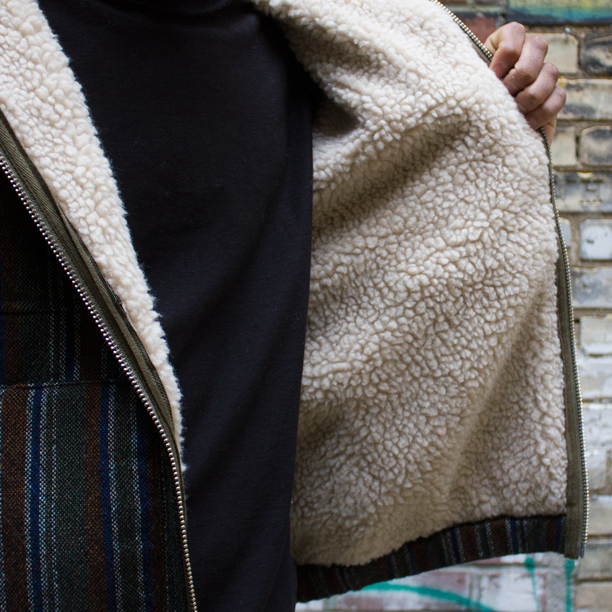 Wool Stripe Work Jacket