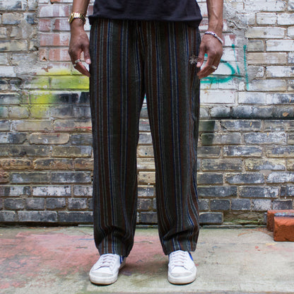 Wool Stripe Relaxed Pant