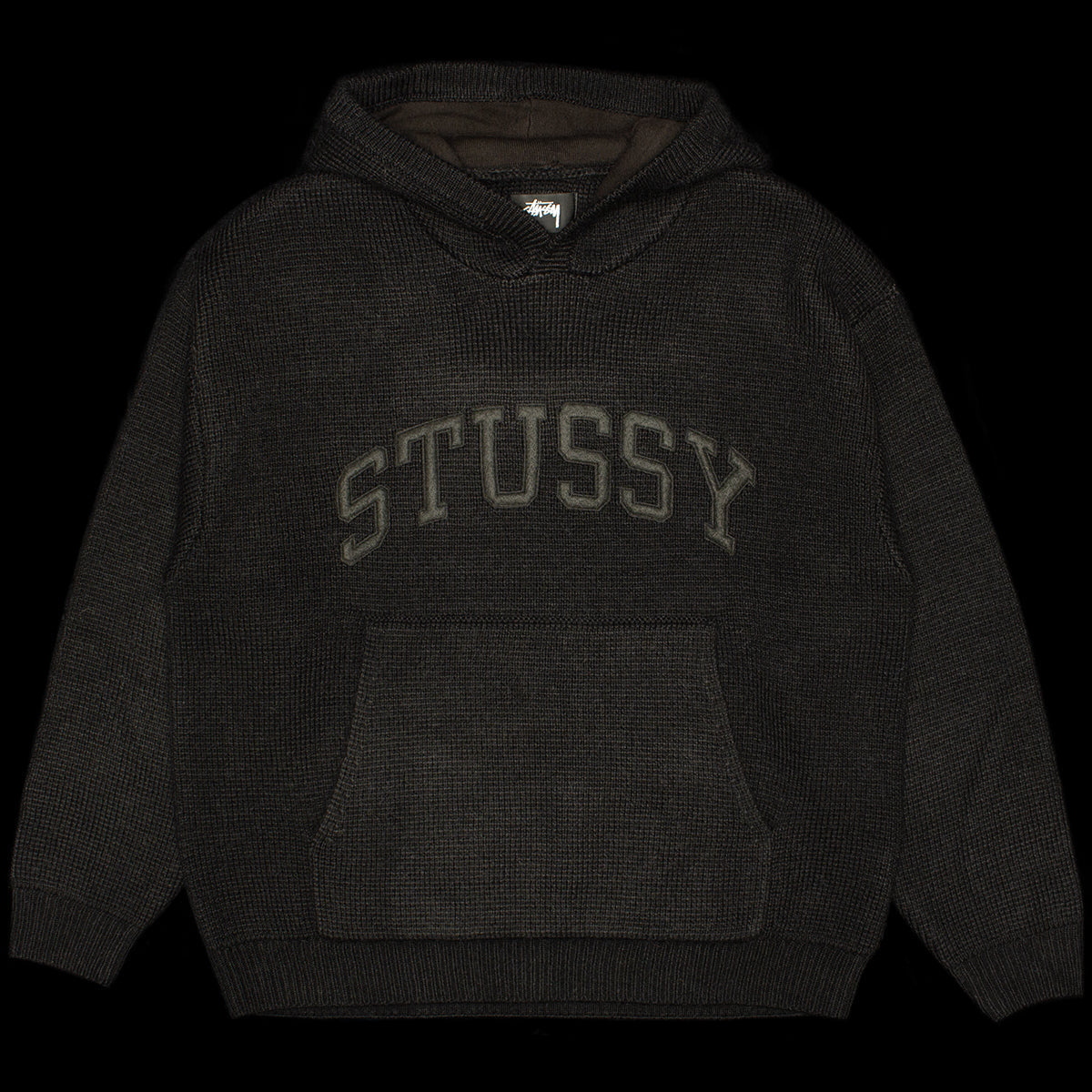 Felt Patch Knit Hoodie
