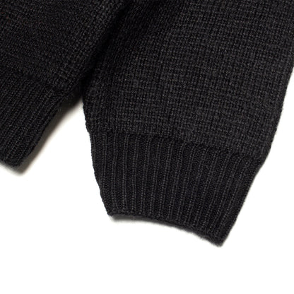 Felt Patch Knit Hoodie