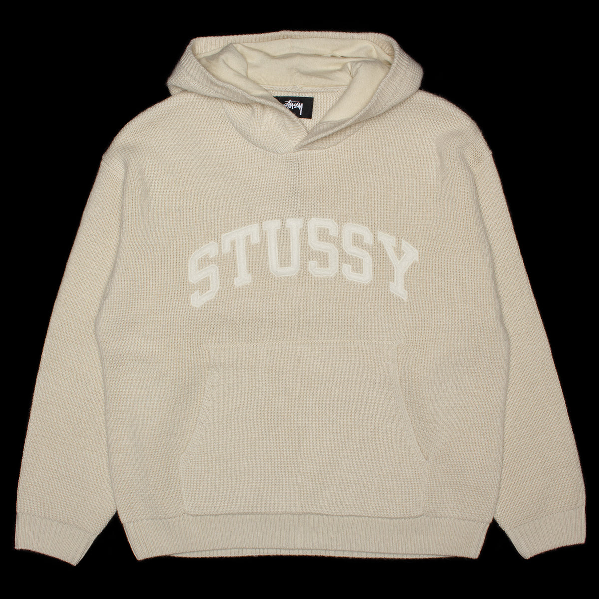 Felt Patch Knit Hoodie