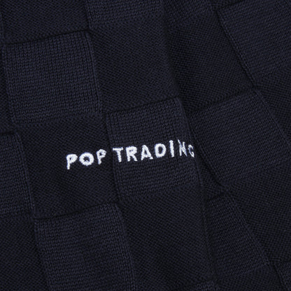 Checked Panel Knitted Crewneck