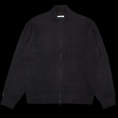 Military Patch Zip Sweater