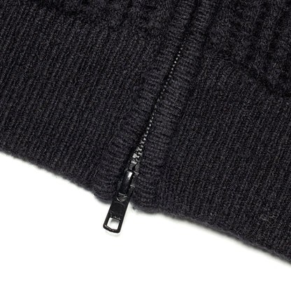 Military Patch Zip Sweater