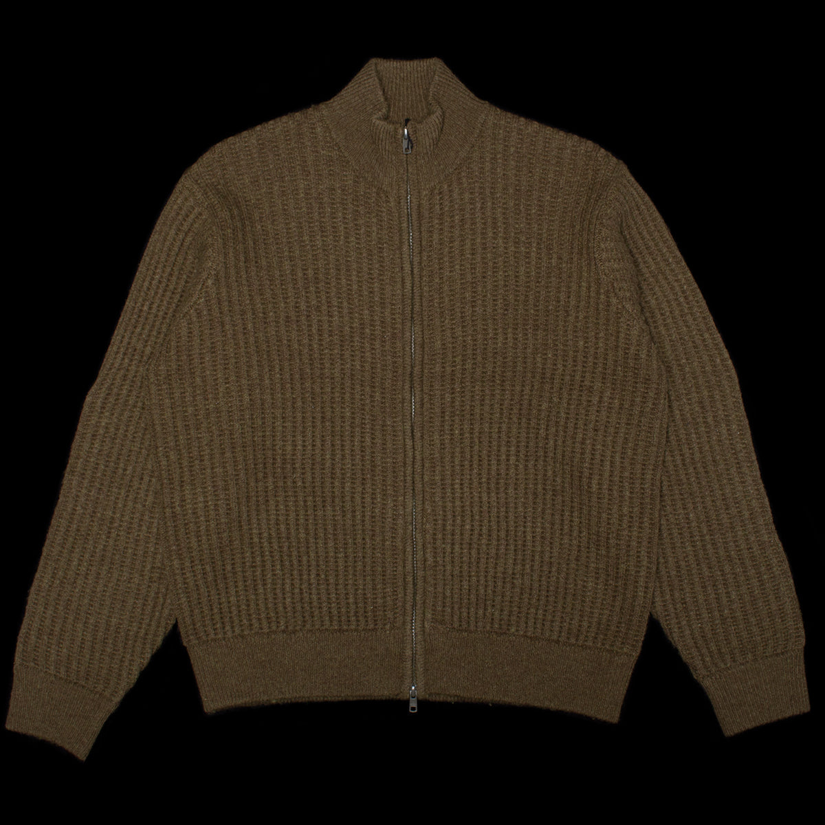 Military Patch Zip Sweater