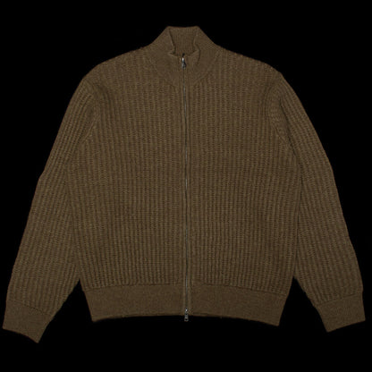 Military Patch Zip Sweater