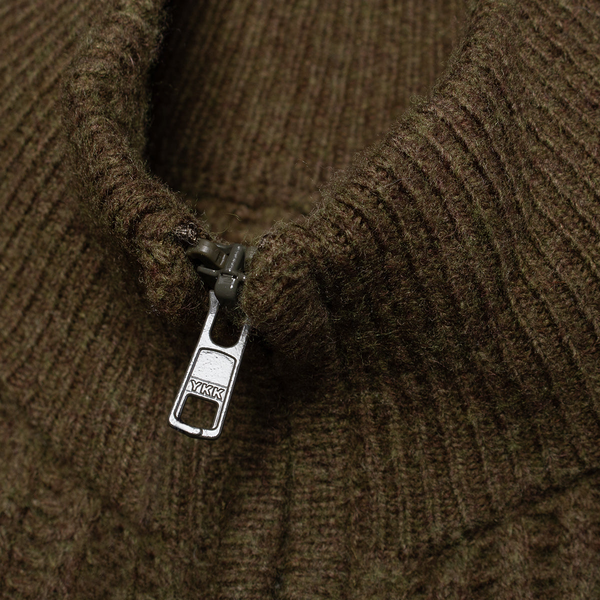 Military Patch Zip Sweater