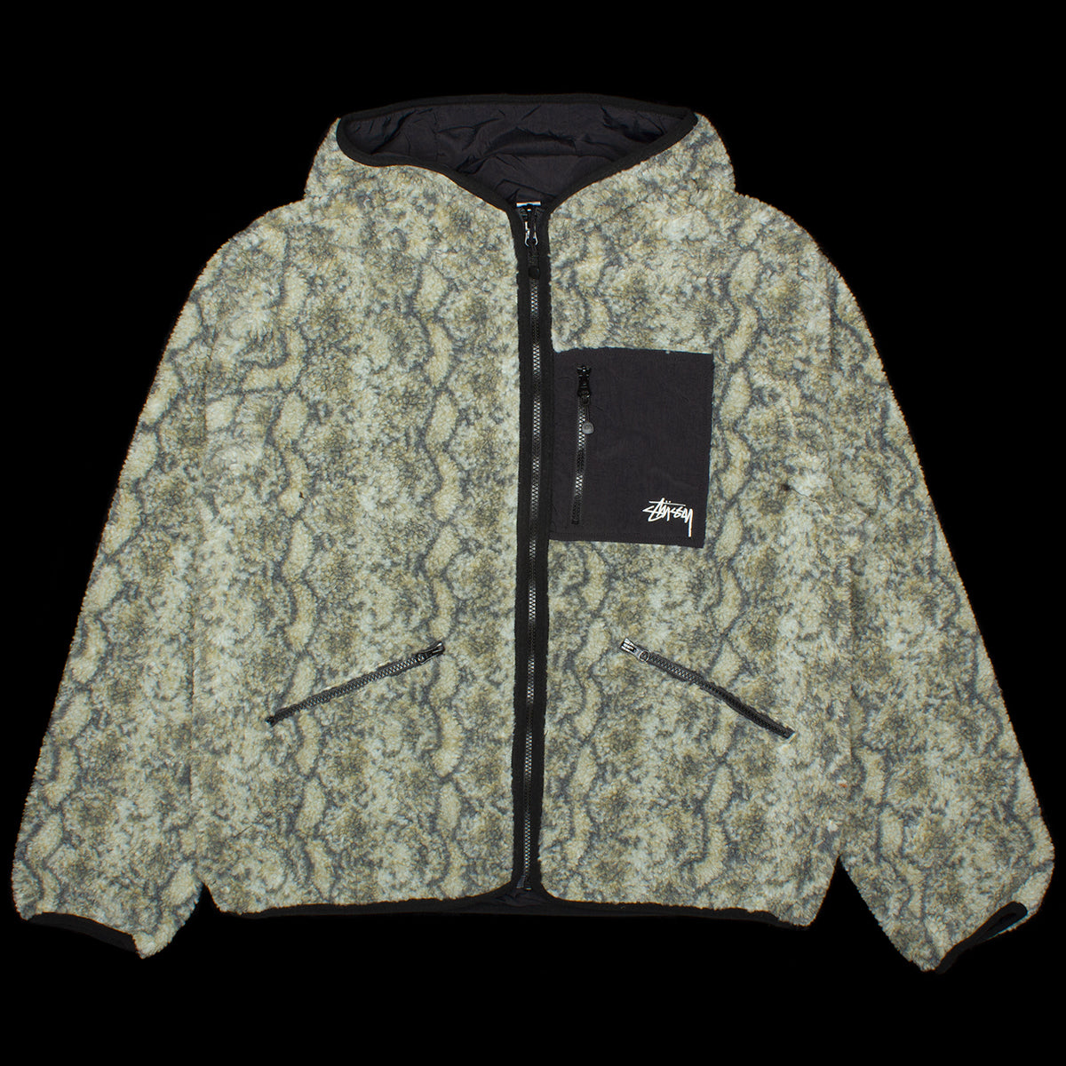 Snake Jacquard Sherpa Jacket