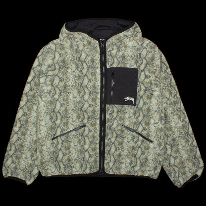 Snake Jacquard Sherpa Jacket